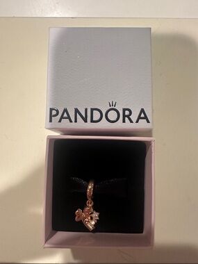 Pandora Heart Winged Angel Dangle Charm, Rose Gold-Plated